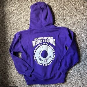 Purple James River Tubing Innuendo Hoodie - “practice safe tubing”